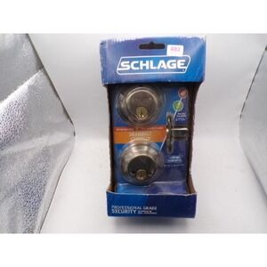 Schlage Professional Grade Double Cylinder Deadbolt Lock Set Antique Brass Finis
